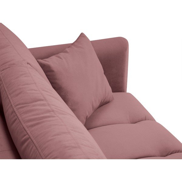 Różowa sofa z aksamitnym obiciem Interieurs 86 Octave-image-1