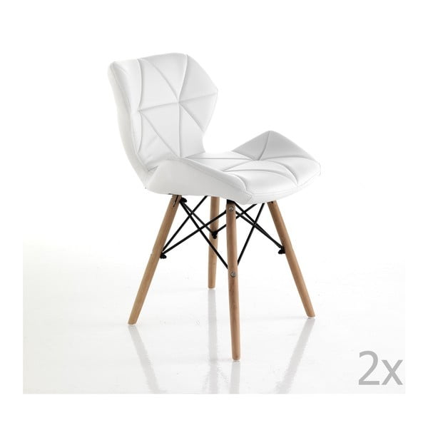 Zestaw 2 białych krzeseł Tomasucci Kemi