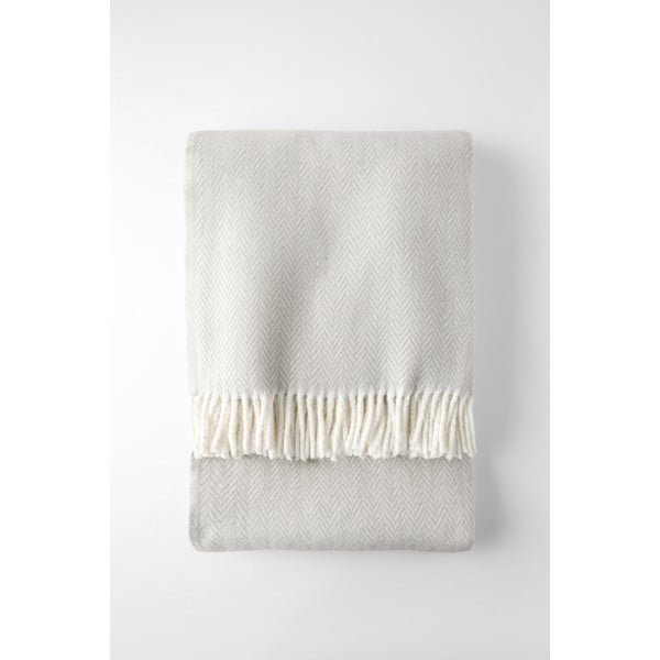 Jasnoszary pled z domieszką bawełny Euromant Skyline, 140x180 cm