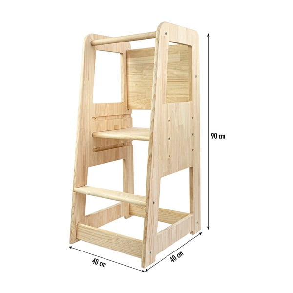 Pomocnik kuchenny dla dzieci z drewna sosnowego Montessori – Little Nice Things-image-2