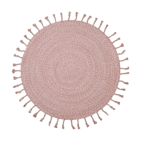 Różowy dywan dziecięcy z bawełny wykonany ręcznie Nattiot Octave, ø 110 cm