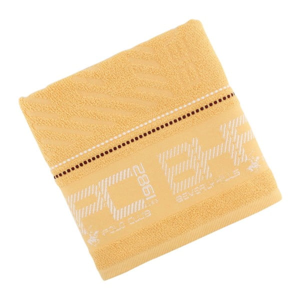 Ręcznik bawełniany BHPC 50x100 cm, pastelowy żółty