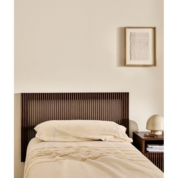 Zagłówek z litego drewna jesionowego w ciemnym naturalnym kolorze 105x70 cm Beyla – Kave Home-image-1
