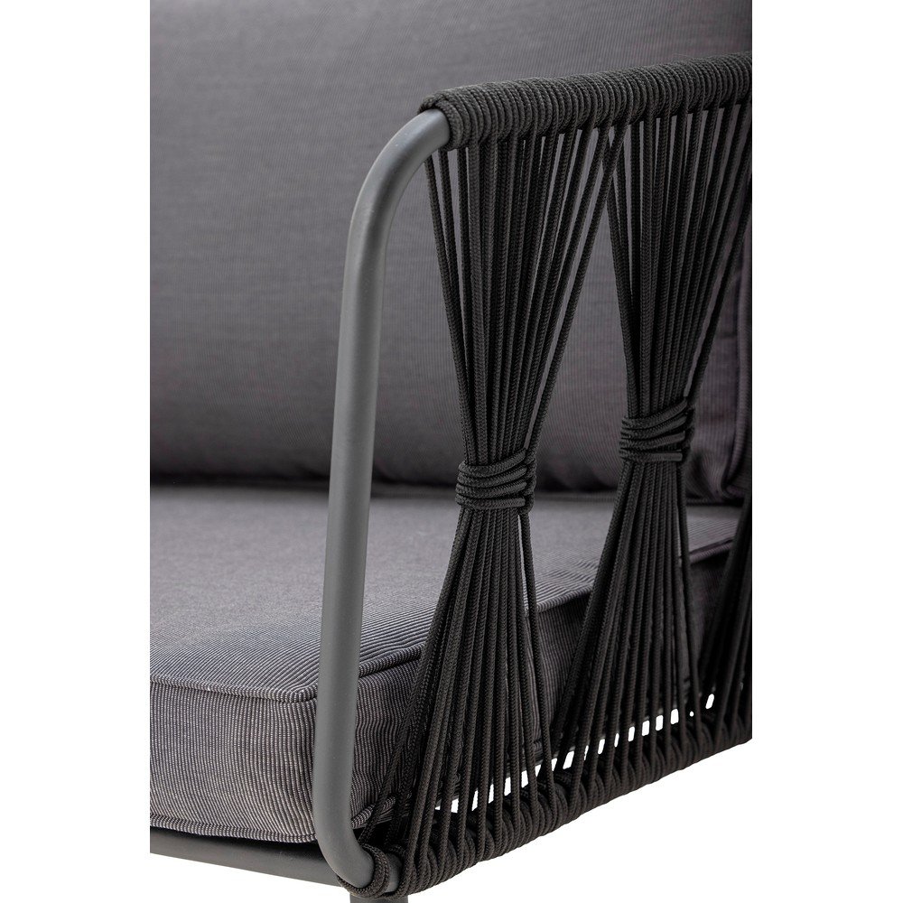 Czarna metalowa sofa ogrodowa Pavone – Bloomingville (zdjęcie 9)