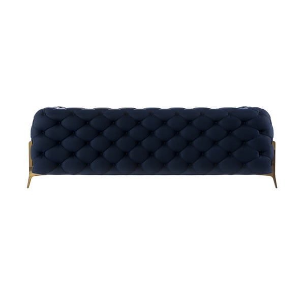 Ciemnoniebieska aksamitna sofa 225 cm Chelsea Bis – Ropez-image-3