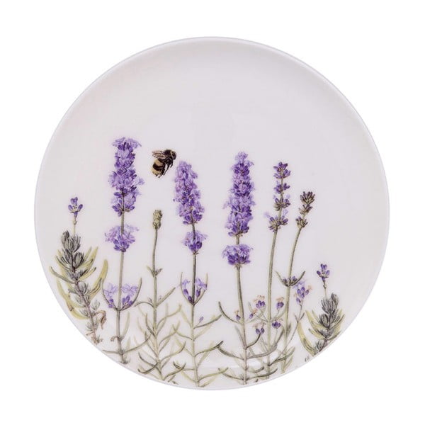 Talerz deserowy z porcelany kostnej Ashdene I Love Lavender, ⌀ 15 cm