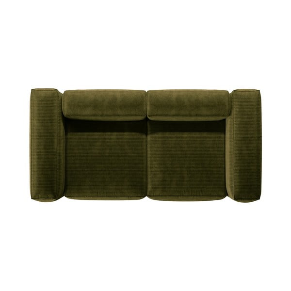 Zielona sztruksowa sofa 224 cm Bergamo – Cosmopolitan Design-image-3
