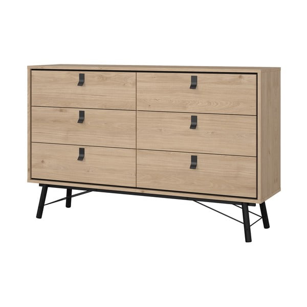 Niska komoda w dekorze dębu 153x95 cm Ry – Tvilum-image-3