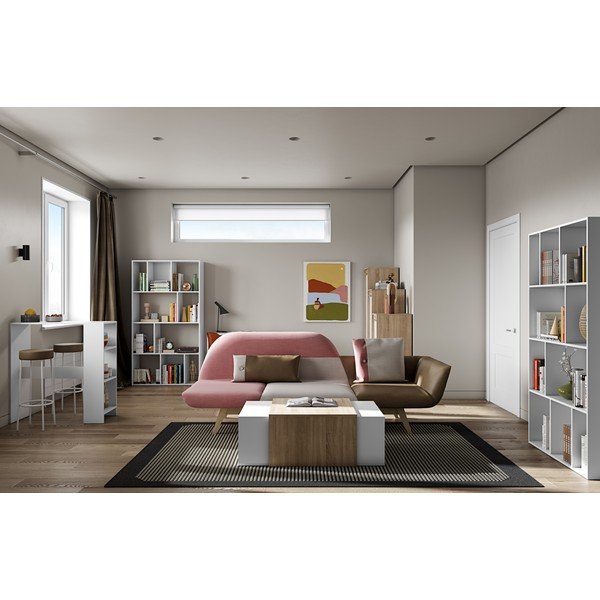 Biały stolik barowy 94x40 cm Gavarnie – TemaHome -image-1