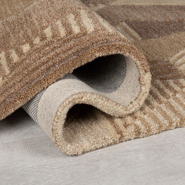 Brązowy wełniany dywan tkany ręcznie 200x290 cm Moda Asher – Flair Rugs-image-2