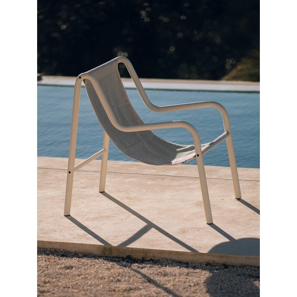 Beżowy metalowy fotel ogrodowy Nokk – noo.ma-image-1