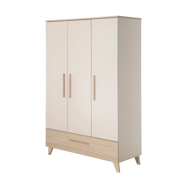 Kremowo-naturalna szafa dziecięca w dekorze dębu 118x190x52 cm Sidney – Roba-image-2