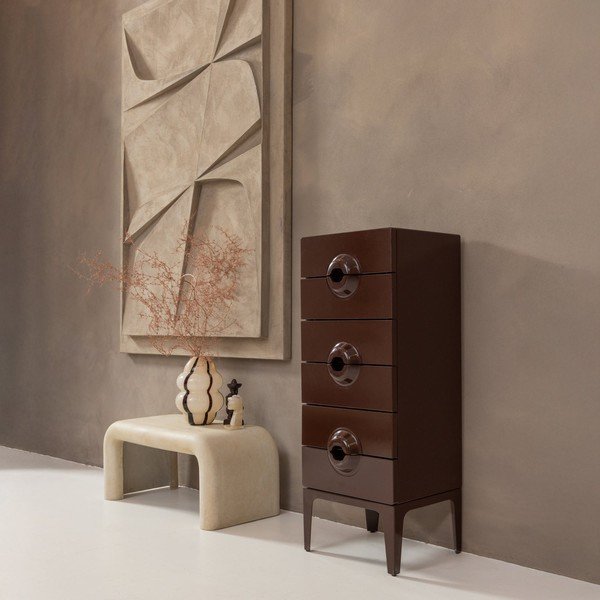 Kremowe stoliki w dekorze kamienia zestaw 2 szt. 42x92 cm Stani – WOOOD-image-1