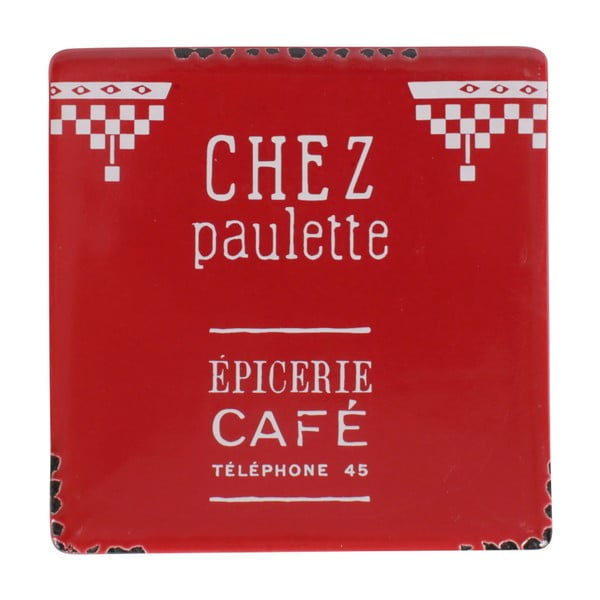 Zestaw 4 czerwonych podstawek Comptoir de Famille Paulette