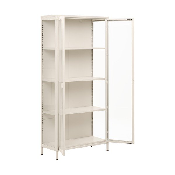 Kremowa stalowa witryna 80x175x35 cm Brisbane – House Nordic-image-3