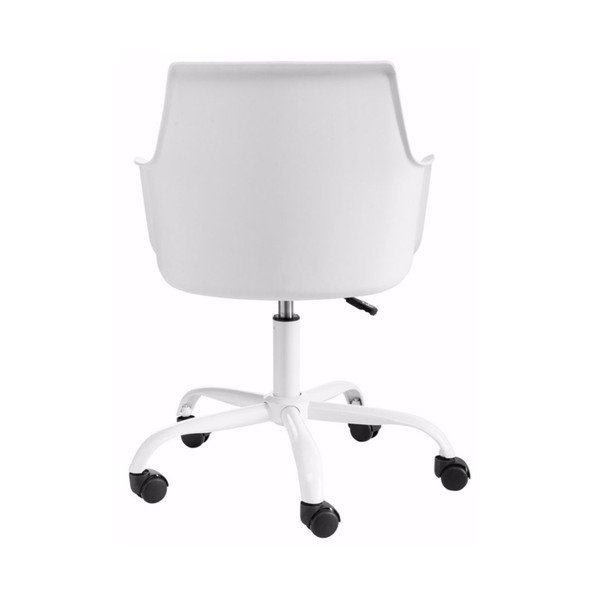 Biały regulowany fotel biurowy Støraa Leslie-image-2