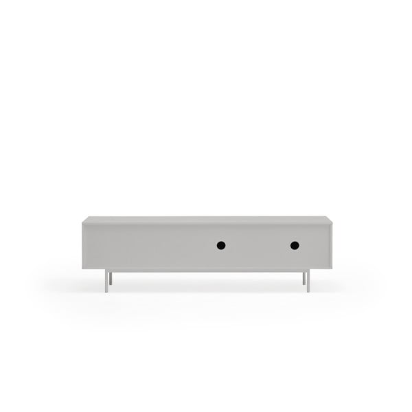 Szaro-naturalna szafka pod TV w dekorze dębu 180x52 cm Sierra – Teulat-image-4