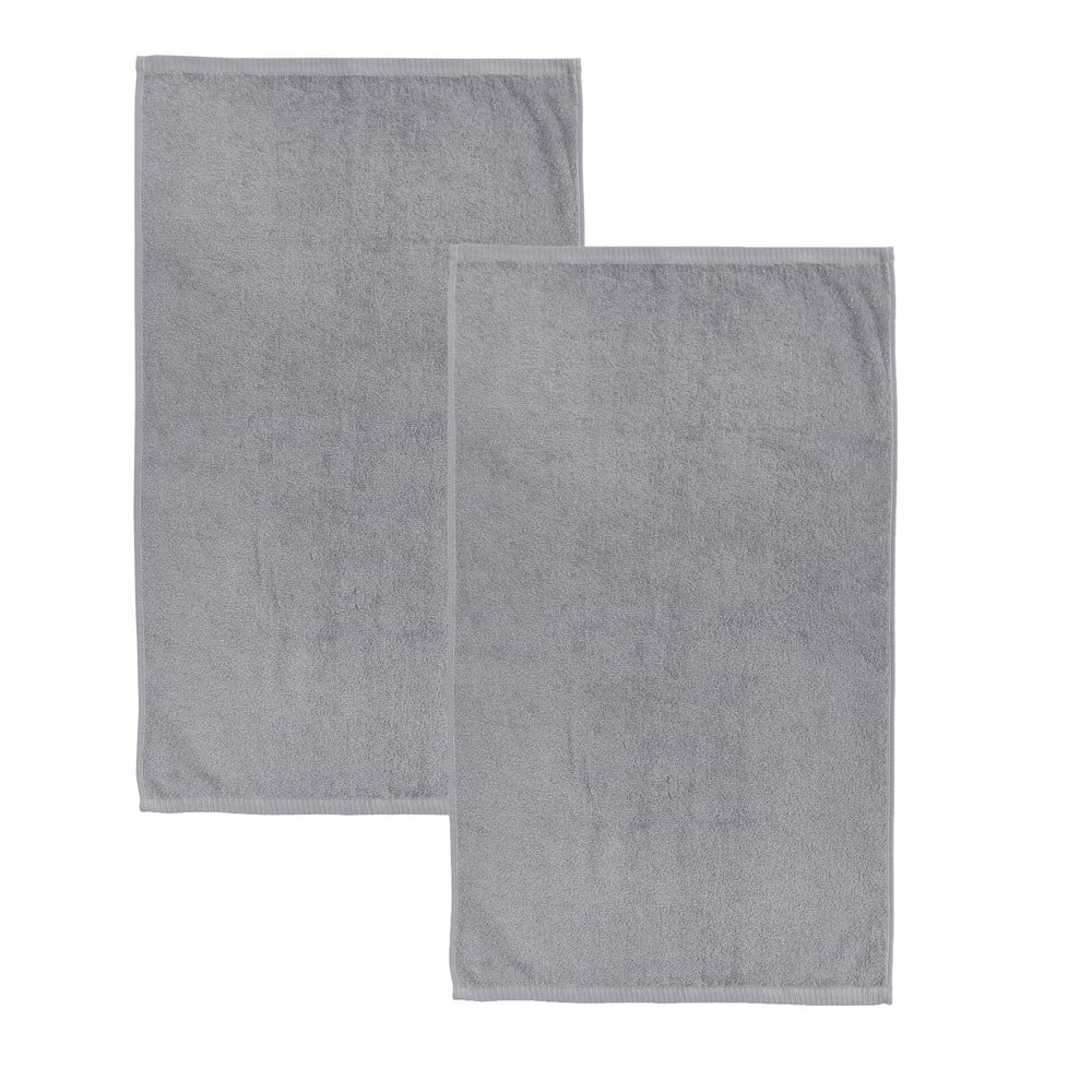 Szare bawełniane ręczniki kąpielowe szybkoschnące/frotte zestaw 2 szt. 90x140 cm Quick Dry – Catherine Lansfield