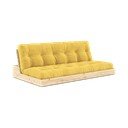 Żółta sztruksowa rozkładana sofa 196 cm Base – Karup Design