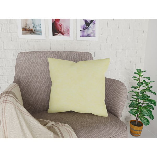 Żółta poszewka na poduszkę z domieszką bawełny Vitaus, 42x42 cm-image-1