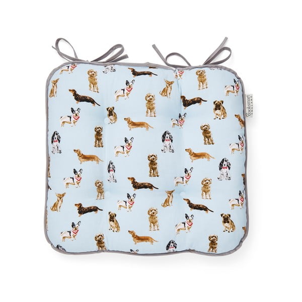 Bawełniana poduszka na krzesło Cooksmart ® Curious Dogs, 43x43 cm