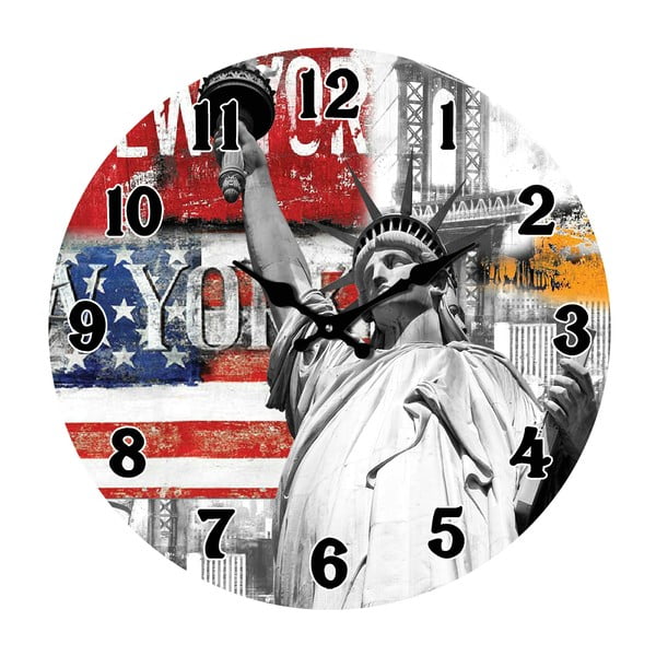 Szklany zegar W Nowym Jorku, 34 cm