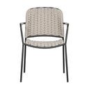 Czarno-beżowe metalowe krzesła ogrodowe zestaw 2 szt. Taku – Exotan