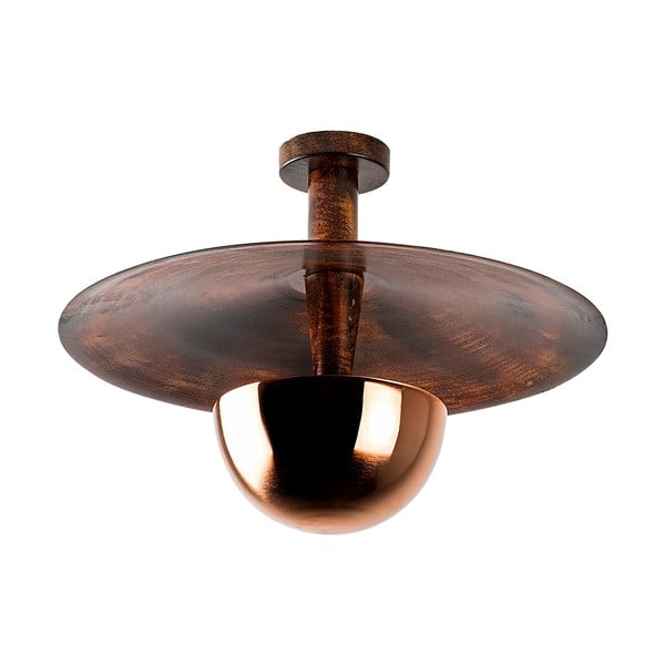 Lampa sufitowa w kolorze miedzi z metalowym kloszem ø 48 cm Kurt – Opviq lights