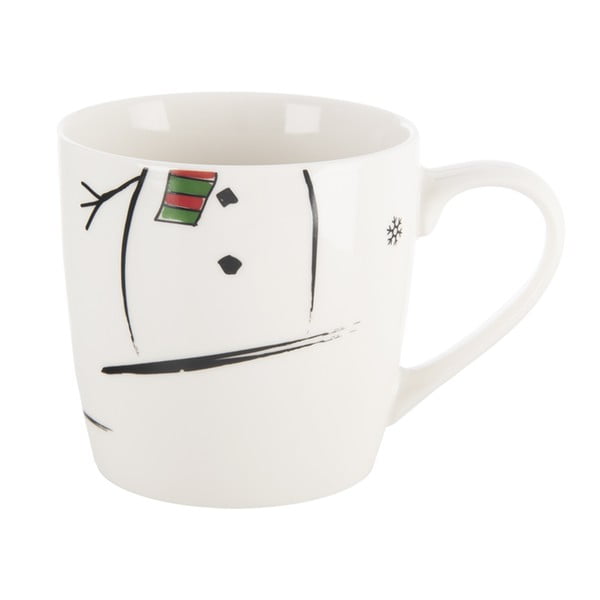 Biały porcelanowy zestaw kubka i miski ze świątecznym motywem 2 szt. 350 ml – Orion-image-2