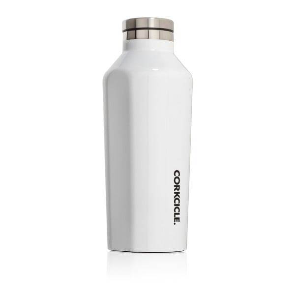 Biała podróżna butelka termoaktywna Corkcicle Canteen, 260 ml