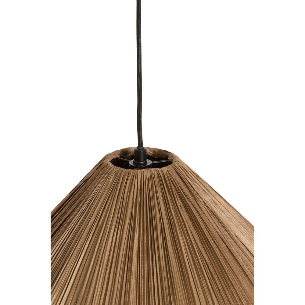 Brązowa lampa wisząca z tekstylnym kloszem ø 12 cm Verita – Light & Living (zdjęcie 4)