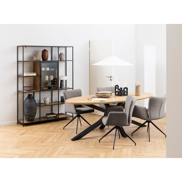 Szare tapicerowane fotele jadalniane zestaw 2 szt. Laura – Actona-image-2