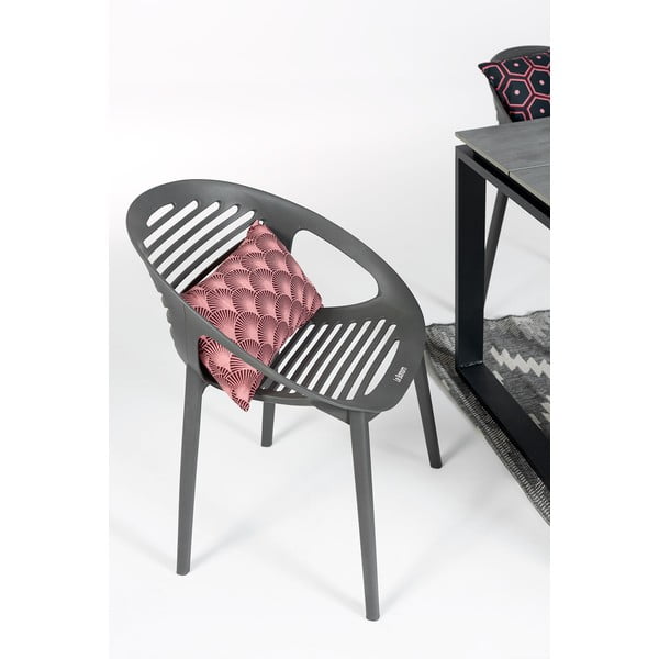 Szary zestaw mebli ogrodowych z 6 krzesłami Le Bonom Joanna Strong-image-3