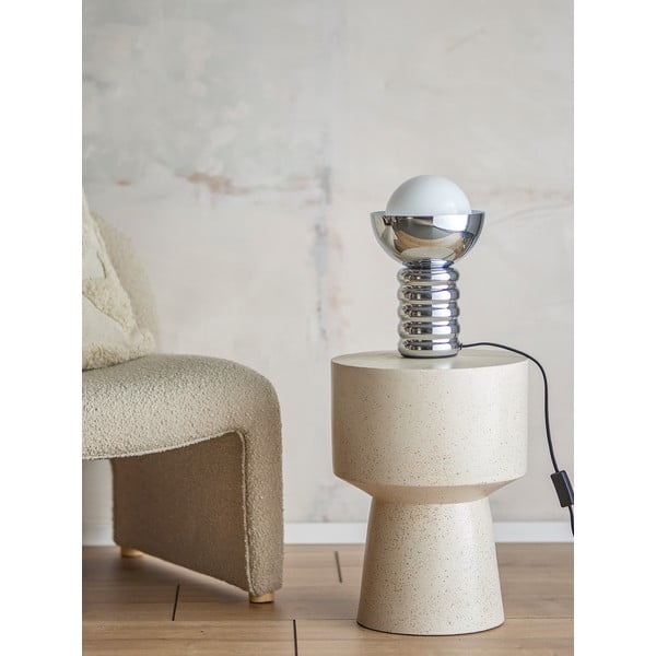 Lampa stołowa w kolorze srebra ze szklanym kloszem (wysokość 32 cm) Spike – Bloomingville-image-1