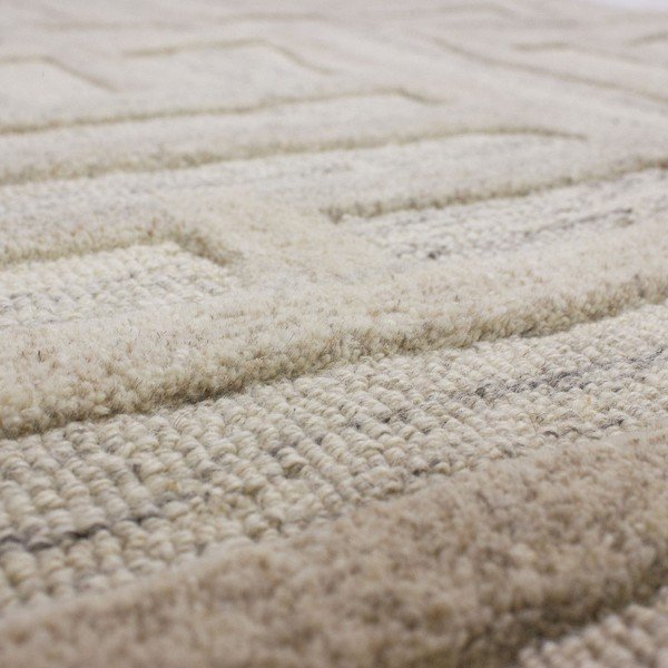 Szarobeżowy wełniany dywan tkany ręcznie 160x230 cm Elva  – Flair Rugs-image-4