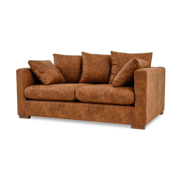 Koniakowa sofa z imitacji skóry 175 cm Hamburg – Scandic-image-2