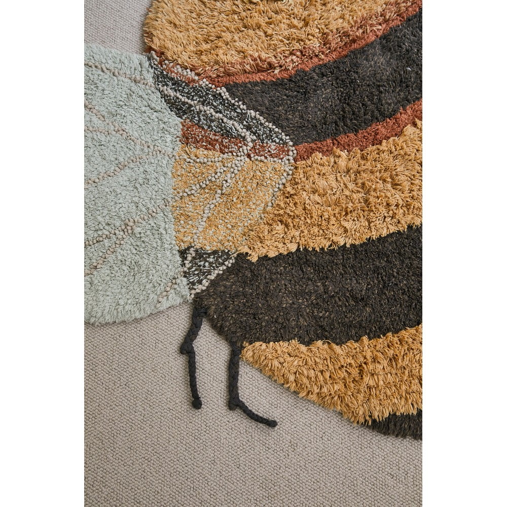 Żółty bawełniany dywan dziecięcy tkany ręcznie odpowiedni do prania 115x150 cm Bee – Lorena Canals (zdjęcie 9)
