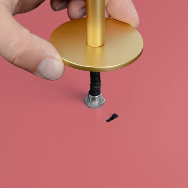 Różowa metalowa lampa wisząca LED ze ściemniaczem i metalowym kloszem ø 31 cm Asteria Plus – UMAGE-image-1