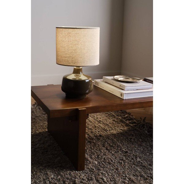 Brązowa/kremowa lampa stołowa ceramiczna (wysokość 29 cm) Laila – Jotex-image-1