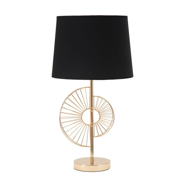 Lampa stołowa w kolorze czarno-złotym Mauro Ferretti Glam Half, wysokość 61 cm