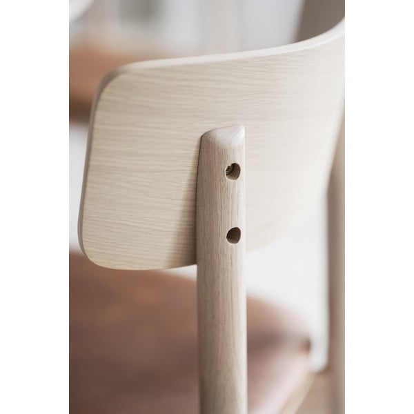 Koniakowe krzesła z imitacji skóry zestaw 2 szt. Wolcott – Rowico-image-2