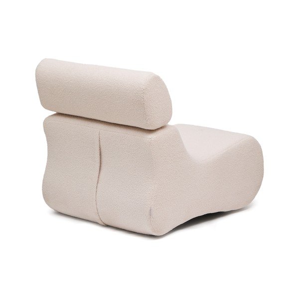 Fotel z materiału bouclé w kolorze kości słoniowej Club – Kave Home-image-4