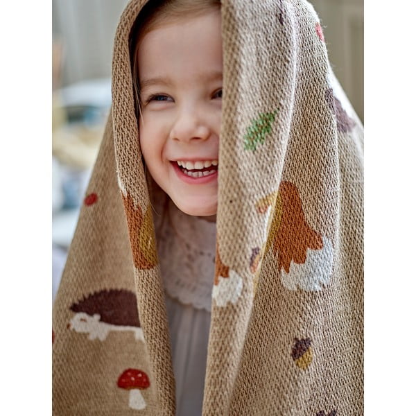 Brązowy koc dziecięcy 130x160 cm Fall – Bloomingville Mini-image-2