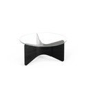 Czarny okrągły stolik ze szklanym blatem 87x87 cm Madera – Umbra