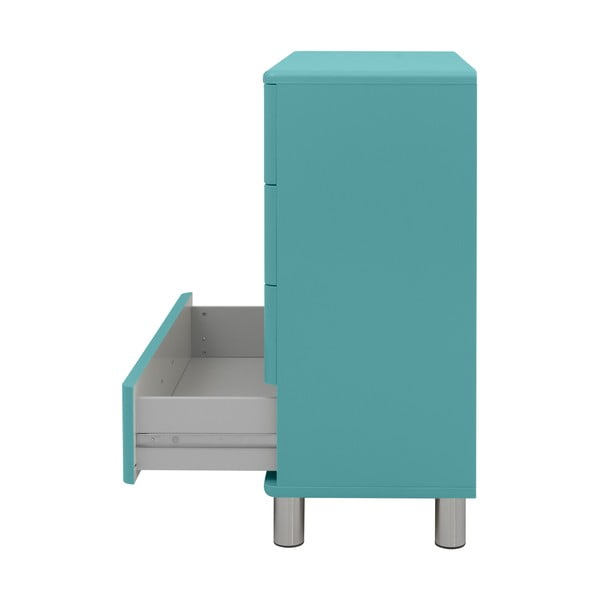 Turkusowa wysoka komoda 86x92 cm Malibu – Tenzo-image-2