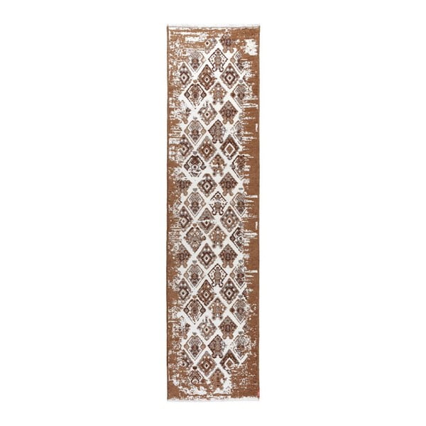 Biało-brązowy dywan dwustronny Homemania Halimod, 77x300 cm