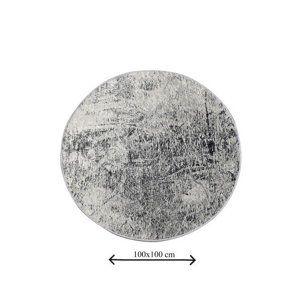 Szary dywanik łazienkowy ø 100 cm Evidence – Foutastic-image-3