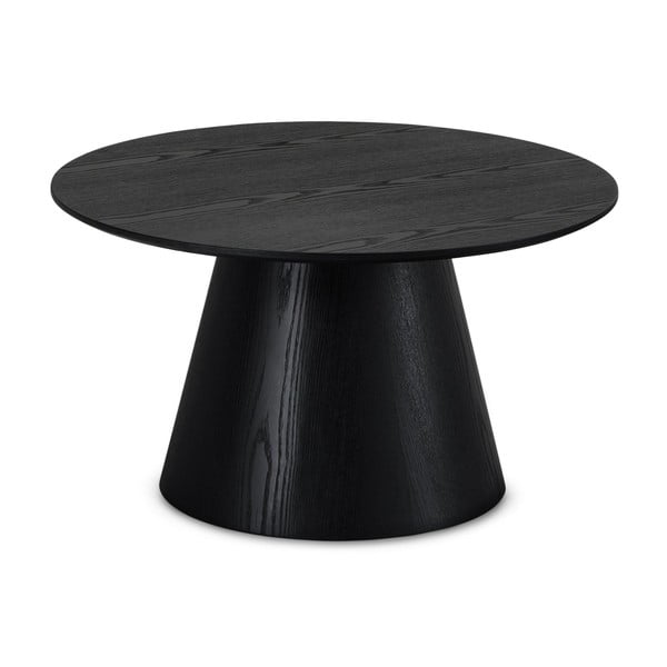 Czarny stolik w dekorze dębu ø 80 cm Tango – Furnhouse