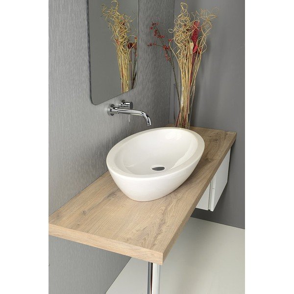 Biała umywalka ceramiczna Sapho Sistema, 75x42 cm-image-1