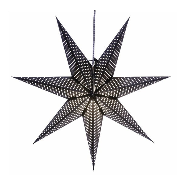 Świecąca gwiazda ze stojakiem Huss Black, 60 cm